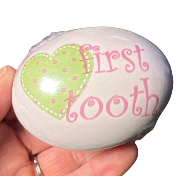 New Baby Girl First Tooth First Curl Hair Storage Floral Decorative Container - Picture 4 of 4